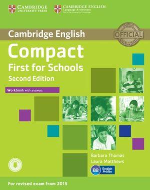 Compact first for schools - workbook w/key & audio cd 2ed