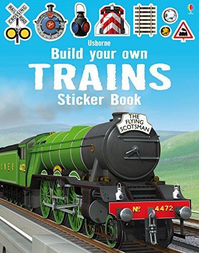 Build your own trains sticker book - usborne