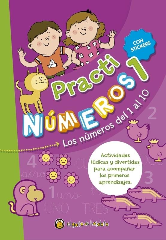 Practi números 1 - números 1 al 10 - pegatinas